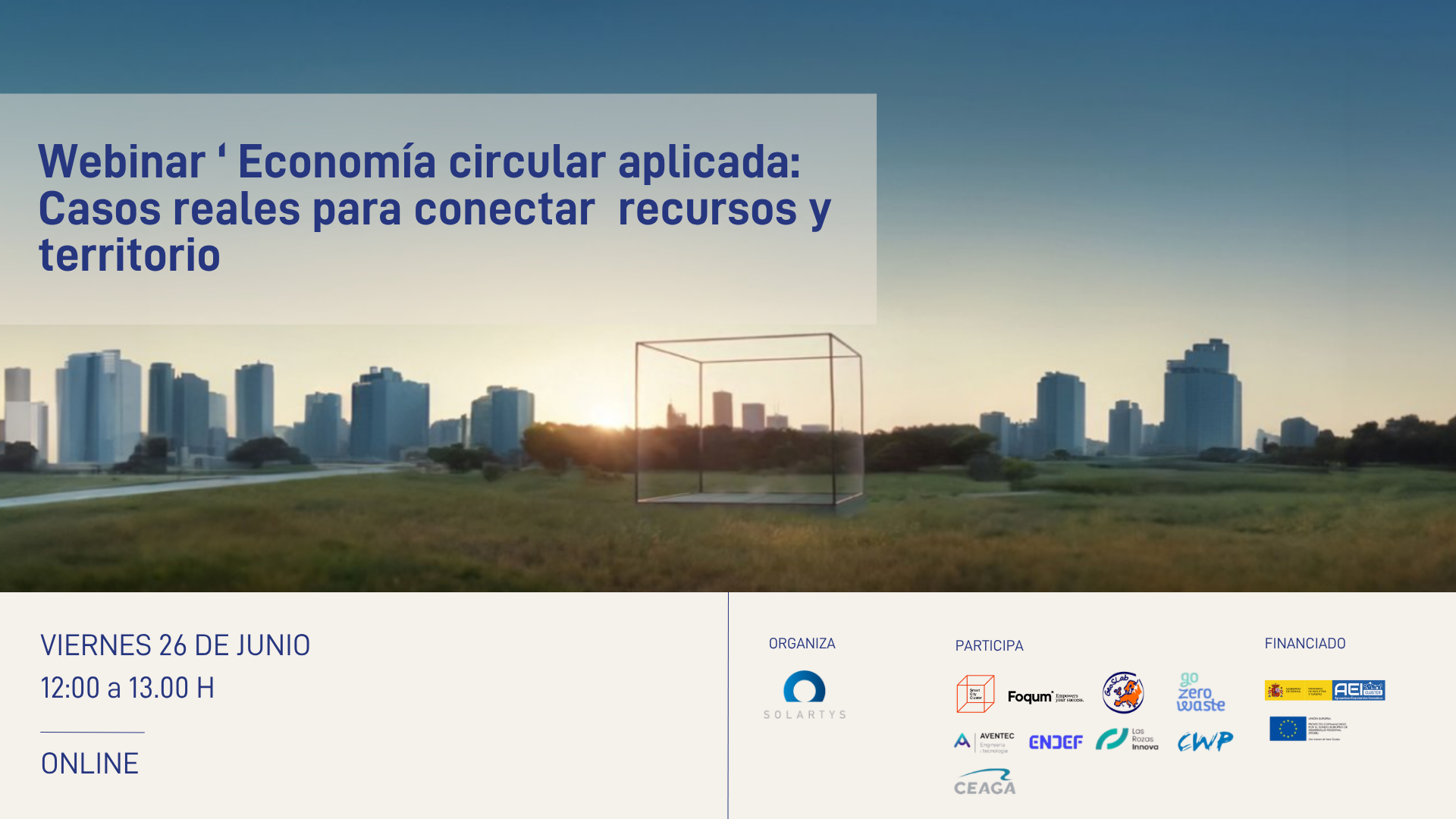 WEBINAR ECONOMÍA CIRCULAR : RECURSOS Y TERRITORIO